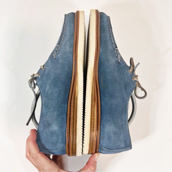 Sperry Gold Cup Cheshire Captain's Oxford Suede Blue Mens 10 Preppy Classicic - Picture 5 of 9